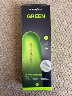 SuperFeet Green shoe inserts Size C NEW Sealed Box
