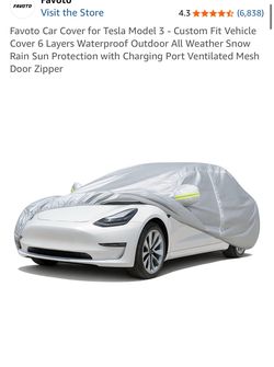 Car cover for TESLA 3 silver excellent condition