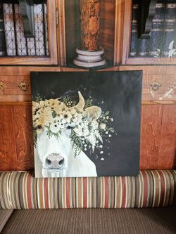 Beautiful Cow With A No Nonsense Attitude   - Canvas Wall Art -- MAKE OFFER IF SERIOUS