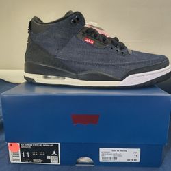 Jordan 3's Levi's Indigo Blue DS Authentic Sz 11 