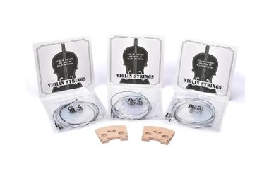 Violin Strings Set & Bridges 3/4-4/4 - Music Supplies - Thanksgiving Sale