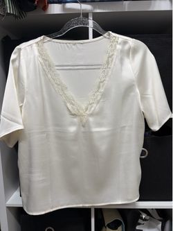 White Lacey top