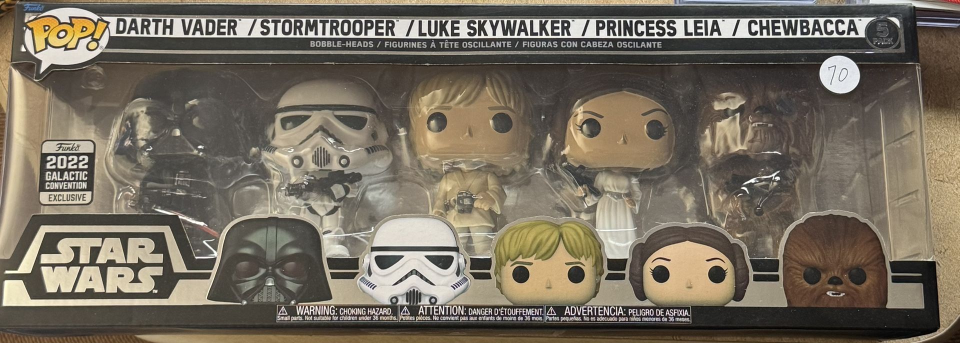 2022 Galactic Convention Exclusive Funko Pop 5-Pack | Excellent Condition!