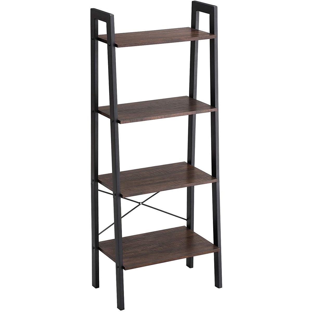 New Rustic Brown Ladder Bookcase