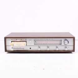 AudioKing AM/FM Stereo 8-Track Player Silver Face Vintage Receiver