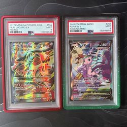 PSA Slab Mew & Lucario