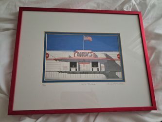 David Milton "Ruby's Diner" Signed Print 111/300 - Vintage Pier Nostalgia Art
