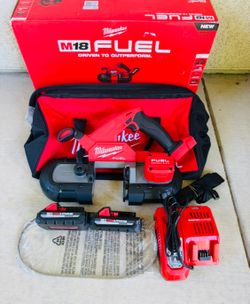 Milwaukee M18 FUEL 18V Brushless Bandsaw Kit + 2-3.0 Ah High Output Batteries & Rapid Charger New