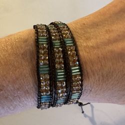 Like New, Katie Soliel Melody Triple Wrap Bead Bracelet 