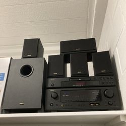 Denon Entertainment System With Speakers , DvD And More