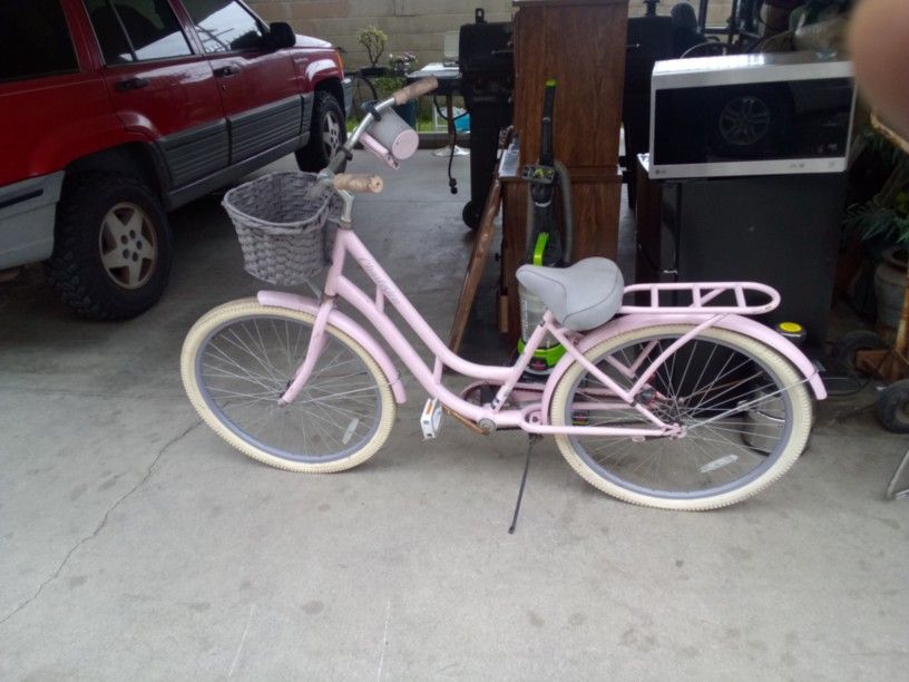 Pink Beach Cruiser Bike For $30