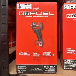 Milwaukee M18 FUEL GEN-3 18V Lithium-Ion Brushless Cordless 3/8 in. Compact Impact Wrench with Friction Ring (Tool-Only)