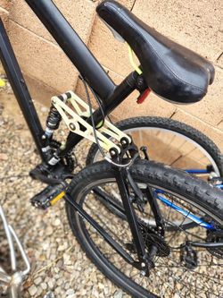 Black Full-Suspension Mountain Bike