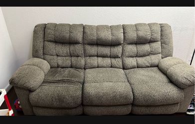 Grey sofa with recliner