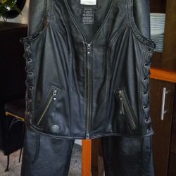 Womens Harley Davidson Vest and Chaps