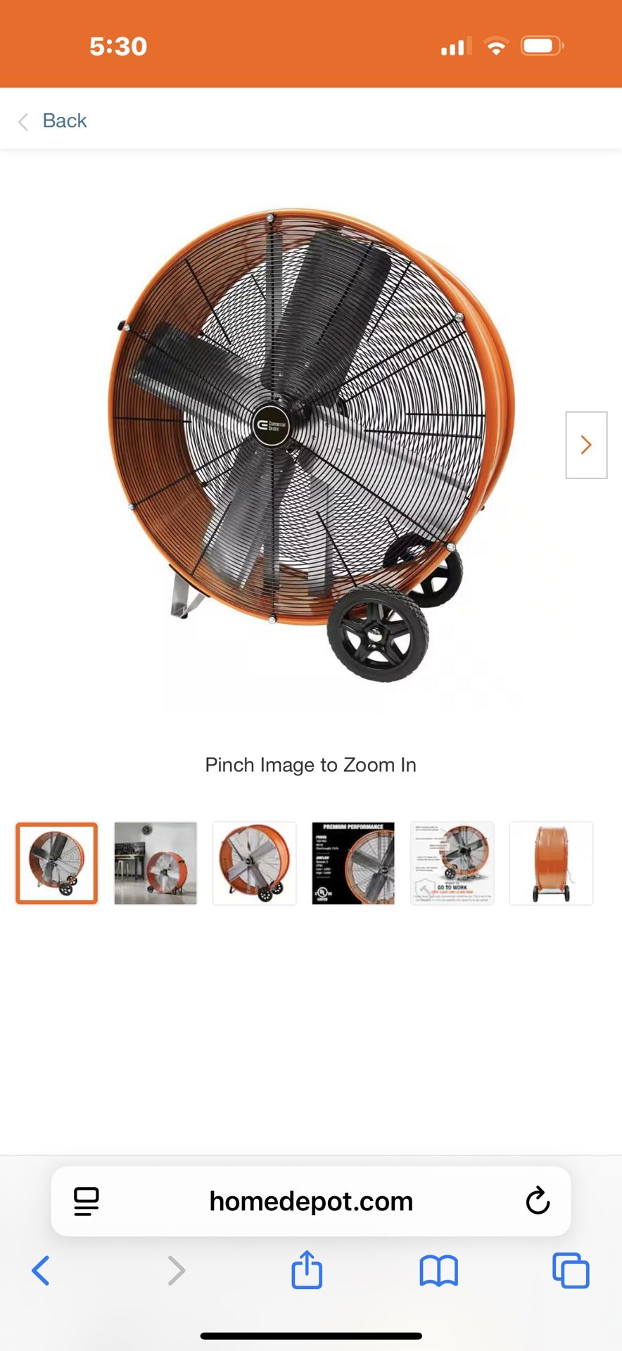 30 in. Heavy Duty 2-Speed Direct Drive Drum Fan