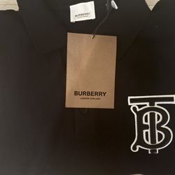 Men’s Burberry TB Monogram Short Sleeved Pique Polo Shirt 