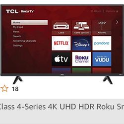 TCL 43” Smart TV Model 50S431