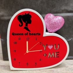 Queen Of Hearts Clock