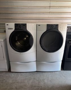 White Kenmore Washer And Electric Dryer Matching Set