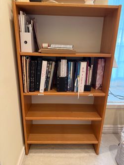 Light Wood 4-Shelf IKEA Billy Bookcase