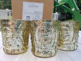 Gold votive glass candle holders 60 of them