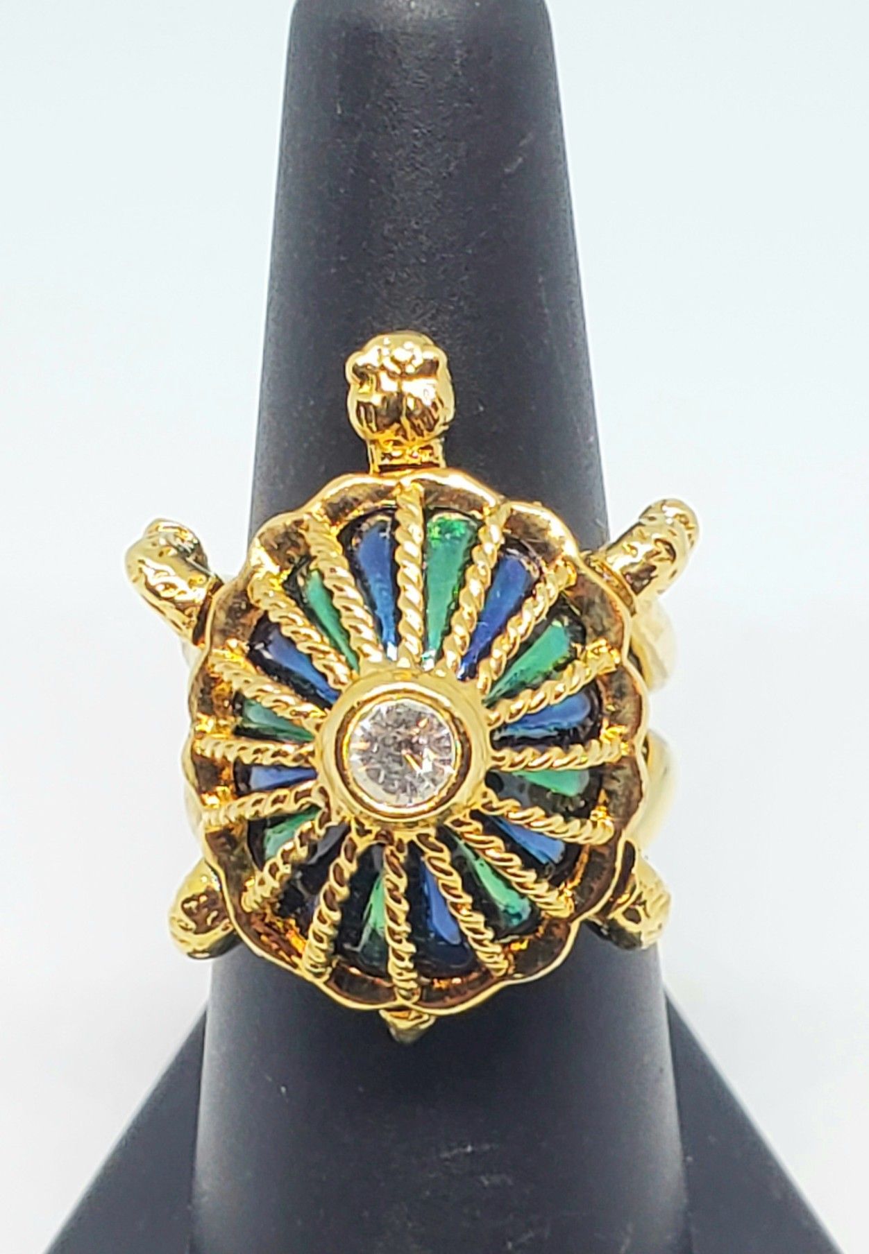 Designer Hutton Wilkinson Nautical Turtle Sz 8 Ring