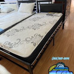 Twin Bed With Mattress New Colchon 