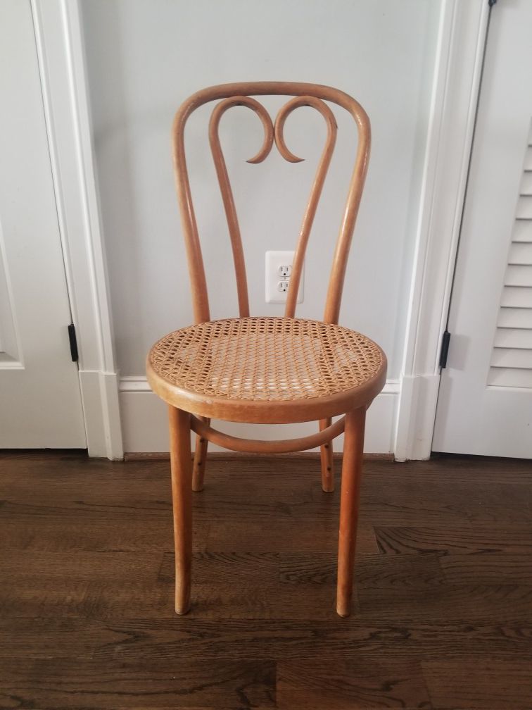 Vintage Thonet Sweetheart Bentwood Cane Bistro Cafe Chair, MCM