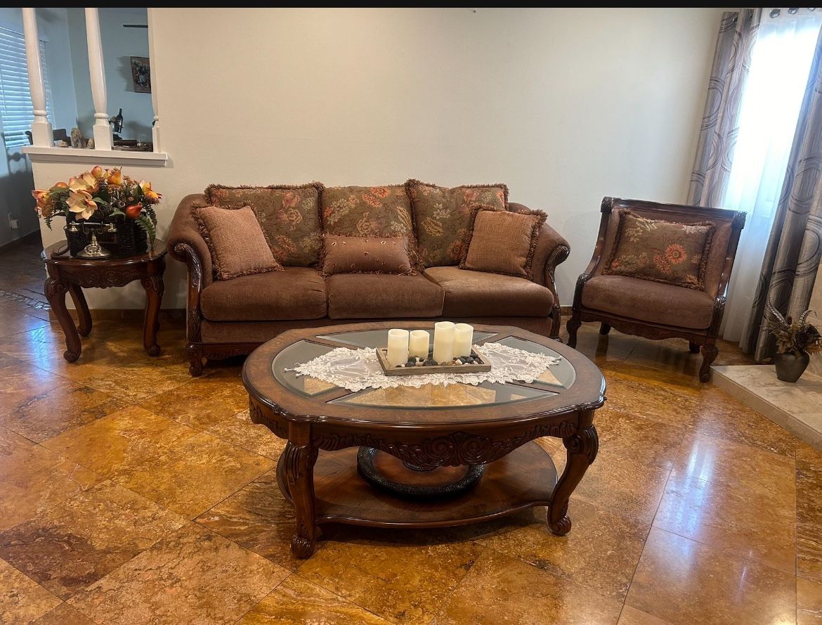 Living Room Set + Coffee Table And Side Table