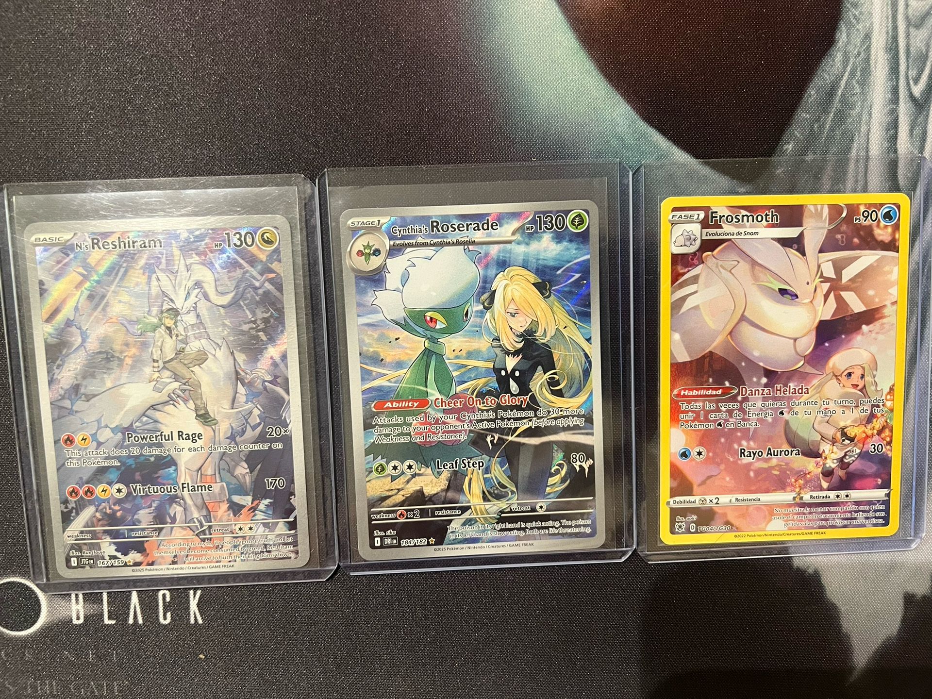 Pokemon N’s Reshiram And Cynthia Rosarade 
