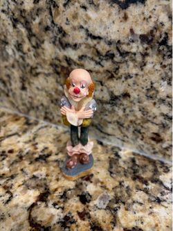 Resin vintage clown figurine