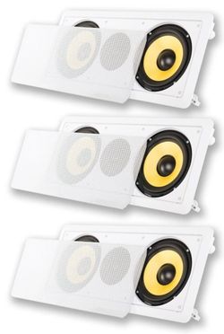 3 LCR (left/center/right) In-wall speakers