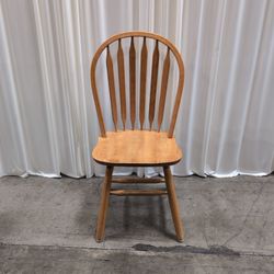Natural Wood Spindle Back Dining Chair