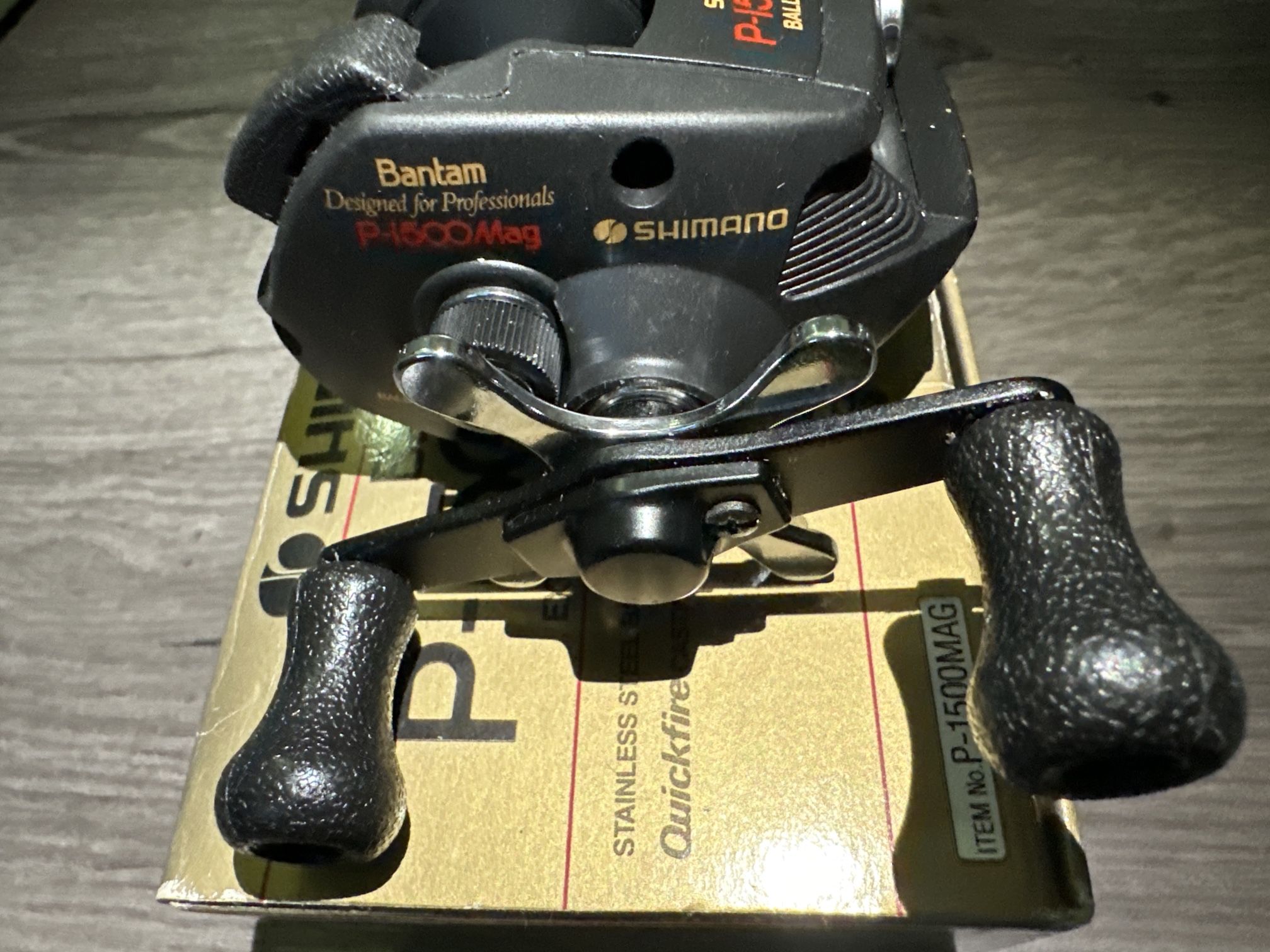 🎣 Vintage Shimano Bantam P-1500 Mag Baitcasting Reel w/ Box + Papers – Collectible