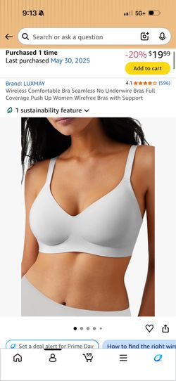 New in box white 36DD seamless bra