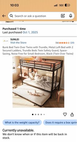 Bunk twin beds with trundle
