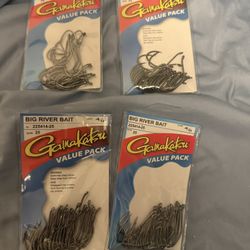 Gamakatsu Big River Hooks 4/0 And 3/0
