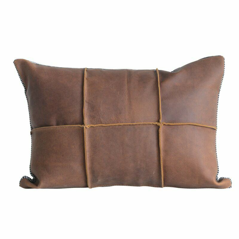 Leather/Suede Throw Pillow Covers X2