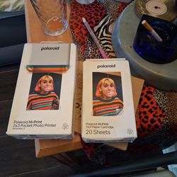 New In Box Polaroid HI-Print 2×3 Pocket Photo Printer With 20 Sheets Of Photo Paper
