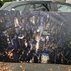 IKEA WALL ART NYC AT NIGHT