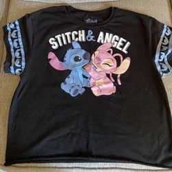 Disney Stitch Crop Tee.. Adult Size XS