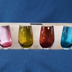 4 NEW Stemless Wine Glasses