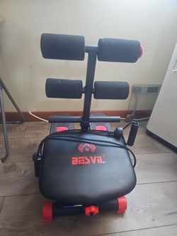 Besvil 2 in 1 stepper and ab crunch exercise machine