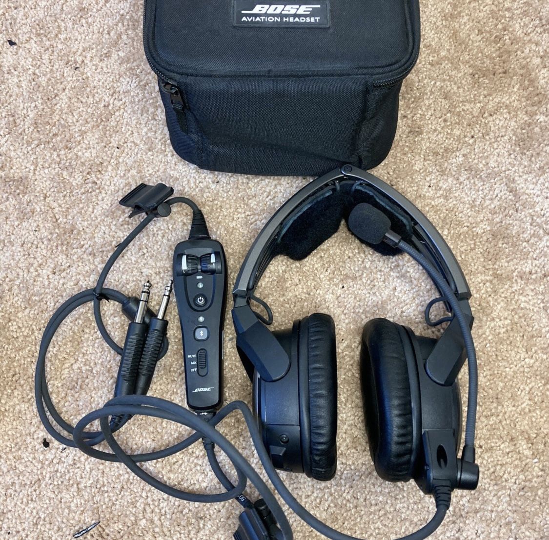 Bose A20 ANR Aviation Headset Dual GA Plug With Bluetooth