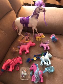 My Little Pony figurines and puzzle