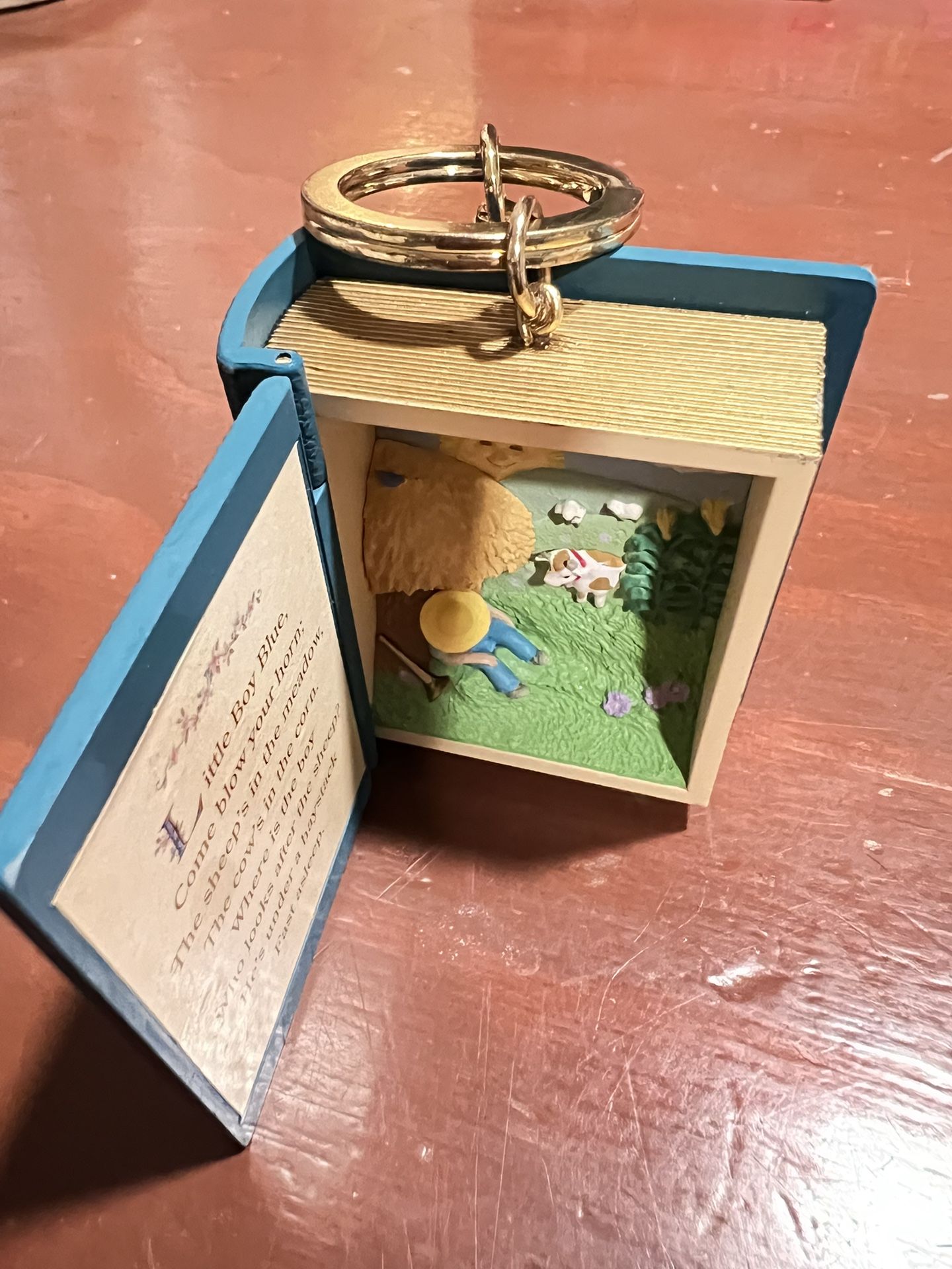 Hallmark LITTLE BOY BLUE Ornament 5th in Mother Goose series book open