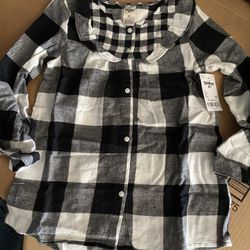 Girls 5t Flannel Blouse