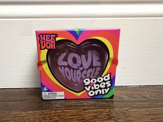 NeeDoh Good Vibes Only Glitter Heart AUTHENTIC - Purple - Love Yourself