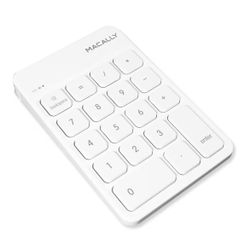 Macally Bluetooth Number Pad for Laptop, Apple, Mac, iMac, MacBook Pro/Air, Ipad, Windows PC, Tablet, or Desktop Computer - Rechargeable 18 Key Wirele